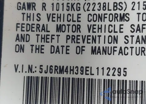 2014 Honda Cr-V Lx из США, поврежденный, VIN 5J6RM4H39EL112295